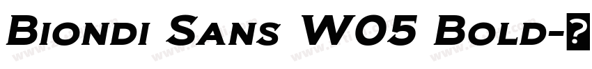Biondi Sans W05 Bold字体转换